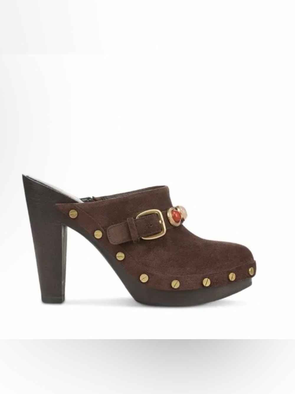 VERONICA BEARD Giana Charms Clog Pumps - Espresso 7 1/2 Retail $495